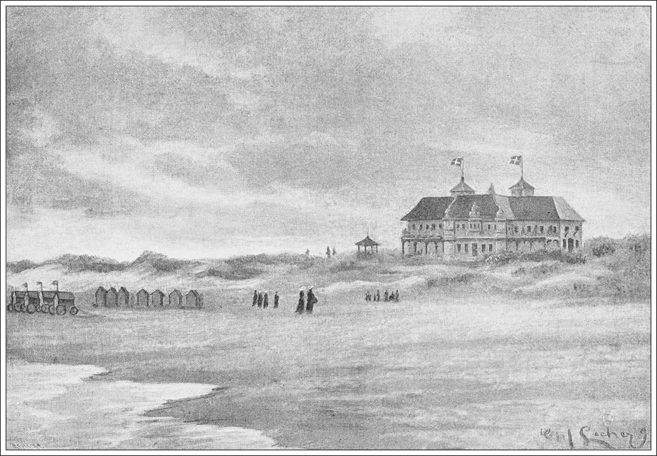 Kurhotellet gengivet af Carl Locher i Illustreret Tidende 3. juli 1892