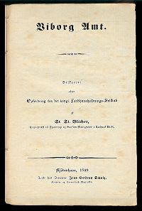 Titelbladet til Blichers beskrivelse af Viborg Amt 1839