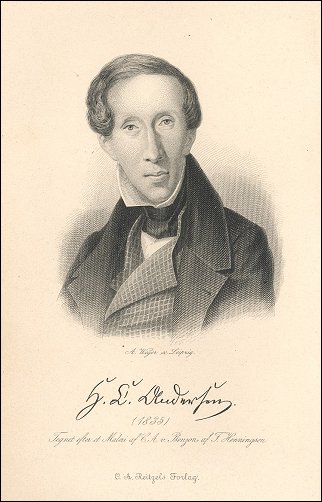 Portr&aelig;t af H.C. Andersen fra 1835