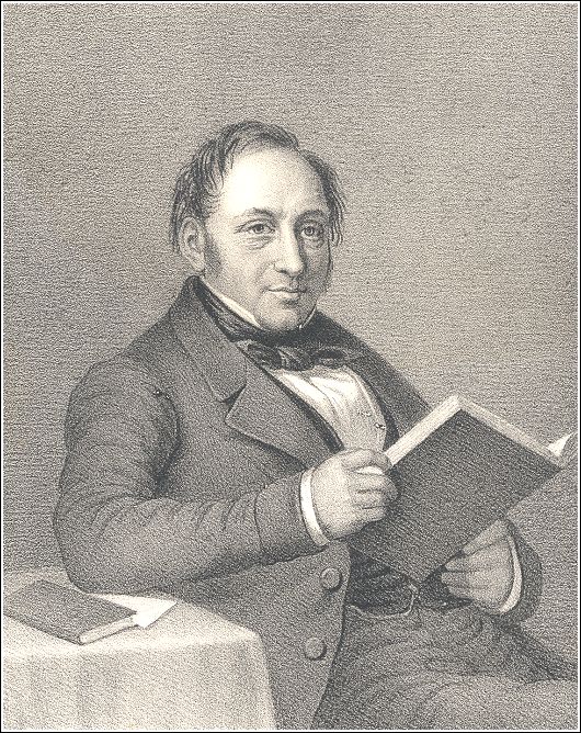 Litografi af J.L. Heiberg efter maleri af D. Monies