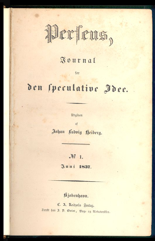 Perseus. Titelbladet 1837