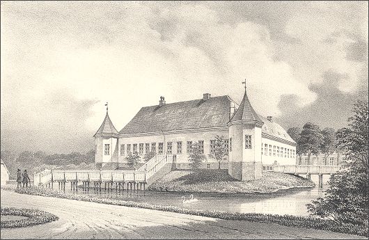 Litografi af Frijsenborg Slot