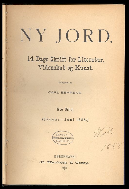 Ny Jord. Titelblad