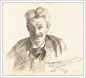 Georg Brandes tegnet af P.S. Krøyer i 1899