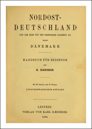 Baedekers rejsefører for Nordøst-Tyskland fra 1896 - Titelblad