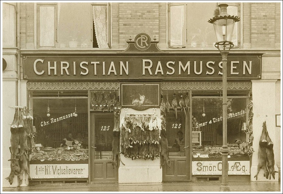 Smør- og viktualiehandler Christian Rasmussen, Gl. Kongevej 125 på Frederiksberg