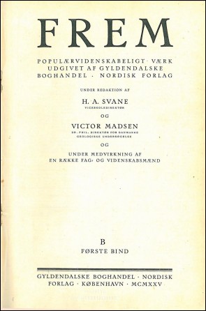 Titelbladet til tidsskriftet Frem 1925