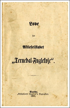 Love for Ternedal Fuglekøje blev vedtaget 12. februar 1888