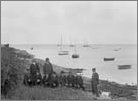 Skippere og andet godtfolk på Sønderho Havn før 1924 fotograferet af Sonnich Thomsen