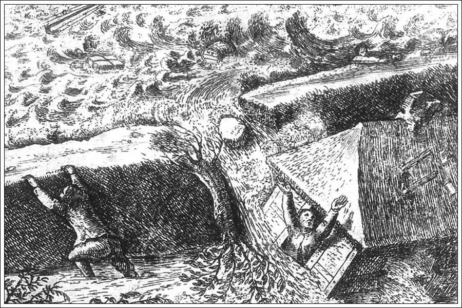 Stormflod med påfølgende digebrud ved Elben i 1661