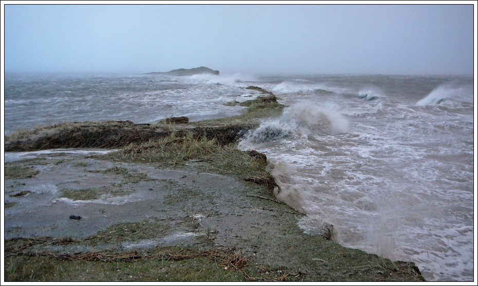 Krogsand blev til en ø i decemberstormen 2013